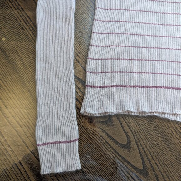 Chanel Vintage Light Pink Glitter Cashmere Blend Sweater 03A 2003 FR44 S M 6 8 - Picture 12 of 16